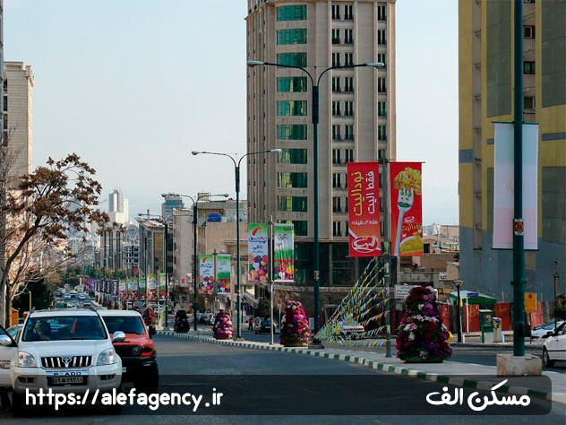خیابان های تمیز و خلوت سعادت آباد